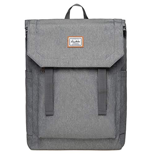 KAUKKO Rucksack Damen Schön und Praktisch Daypack mit Laptopfach für 14" Notebook für Ausflüge, Uni, Schule, 20L, Grau von KAUKKO