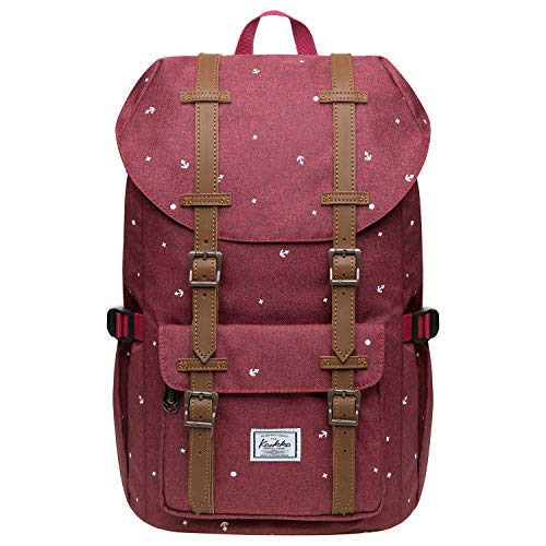 KAUKKO Rucksack Damen für Uni Reisen Freizeit Job mit Laptopfach für 13" Notebook Lässiger Daypacks, 47 * 28 * 16cm, 19L, Large von KAUKKO