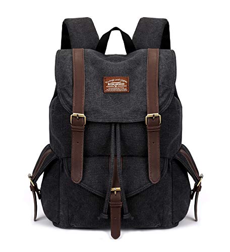 KAUKKO Herren Damen Schulrucksack Wanderrucksack Reisetasche Laptoprucksack Outdoor Sports Freizeit Daypacks, Schwarz von KAUKKO