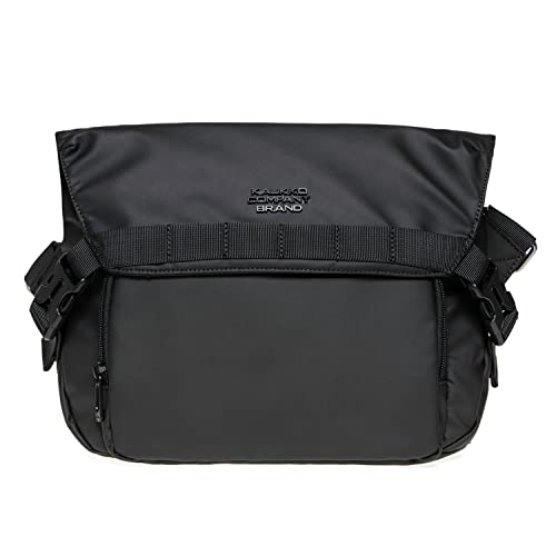 KAUKKO Wasserdichter Umhängetaschen - Motorrad/Fahrrad Schultertasche Messenger Bag für Herren & Damen, Schwarz-KE05 von KAUKKO