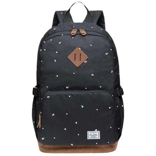 KAUKKO Studenten Backpack für Mädchen Jungen & Kinder mit 14" Laptopfach & Anti Diebstahl Tasche für den Alltag, 11.8"* 5.2"* 17.7"/ 17.6L von KAUKKO