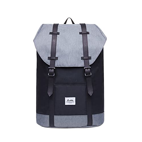 KAUKKO Rucksack Damen Herren Schön und Praktisch Daypack mit Laptopfach für 14" Notebook für Ausflüge, Uni, Schule, 18L von KAUKKO