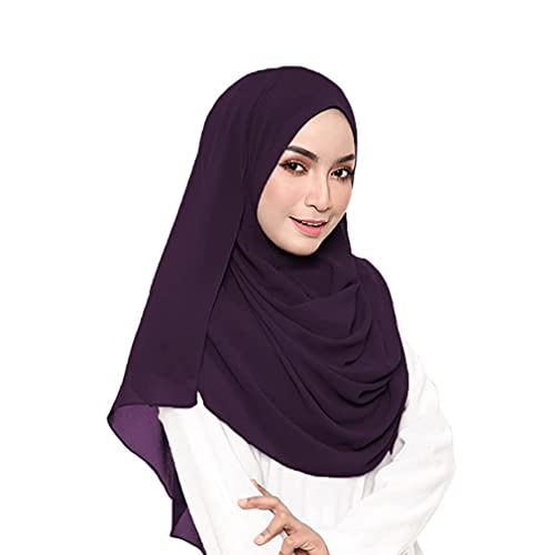 KAVINGKALY Hijab Kopftuch Damen Muslimisch Seidenweiche Chiffon Hijab Moderne Islamische Chiffon Kopftücher für Damen Hijab Türkische Premium Qualität Damen Tuch Schal von KAVINGKALY