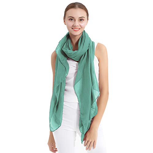 KAVINGKALY Schals für Damen Frauen Leichte große durchsichtige Schal Alle Saison Geschenke Schal Strand Wrap Schal (Mint) von KAVINGKALY