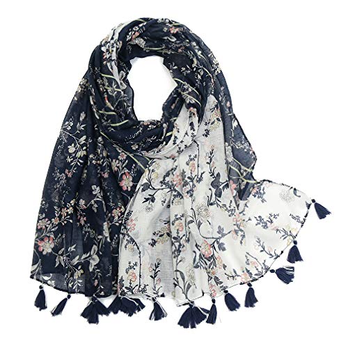 KAVINGKALY Stylische Schals für Frauen Leichte Mode Boho Fransen Wrap Schals (Floral F) von KAVINGKALY
