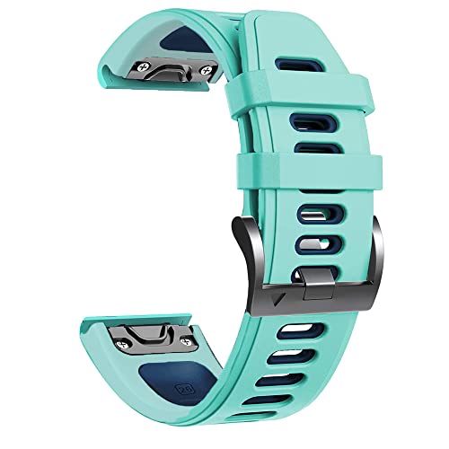 KAVJU 22 x 26 mm Schnellverschluss EasyFit Silikon-Uhrenarmband für Garmin Fenix 6 6X Pro 5 5X 945 Descent MK1 Wirstband Armband, 26mm For Fenix 5X 5XPlus, Achat von KAVJU