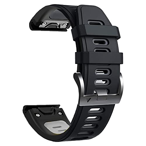 KAVJU 22 x 26 mm Schnellverschluss EasyFit Silikon-Uhrenarmband für Garmin Fenix 6 6X Pro 5 5X 945 Descent MK1 Wirstband Armband, 26mm For Fenix 6X 6XPro, Achat von KAVJU