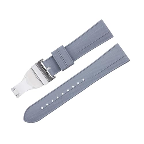KAVJU Pelagos Uhrenarmband für Tudor M79360 M79363 Black Bay 1958 GMT Ersatzarmband, 41 mm, flaches Ende, weiches Fluorkautschuk, Edelstahl-Faltschließe, 22 mm, Achat KAVJU Pelagos Uhrenarmband für Tudor M79360 M79363 Black Bay 1958 GMT Ersatzarmband, 41 mm, flaches Ende, weiches Fluorkautschuk, Edelstahl-Faltschließe, 22 mm, Achat von KAVJU