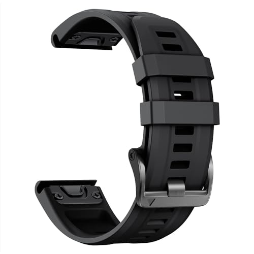 KAVJU Uhrenarmband für Garmin Fenix 7X, 26 mm, leicht anzubringen, weiches Silikon, Ersatz für Fenix 5X/Fenix 6X/Fenix 5X Plus/Fenix 6X Pro, Einheitsgröße, Achat von KAVJU