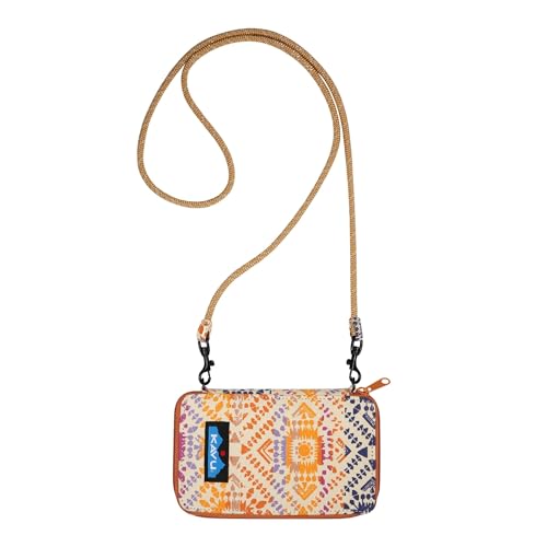 KAVU Go Time Doppelfalt-Clutch-Geldbörse mit Crossbody-Seilriemen – Trail Chic von KAVU