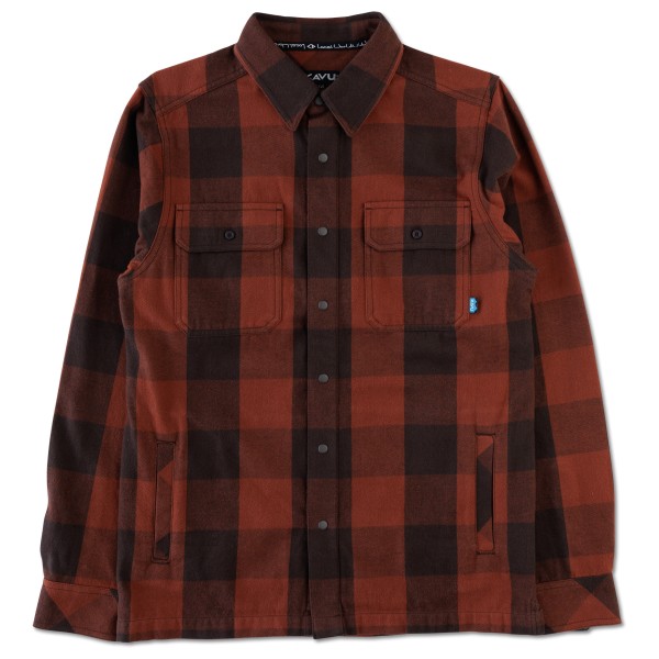 KAVU - Northlake - Hemd Gr XL rot/braun von KAVU