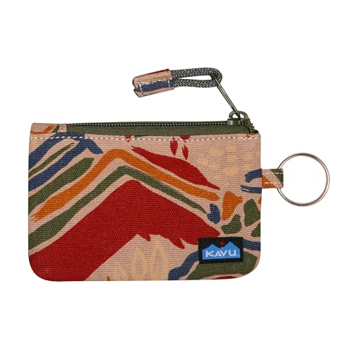 KAVU Stirling Doppelseitige Slim Cotton Canvas Zip Wallet, Bürstenwiese, Einheitsgröße von KAVU