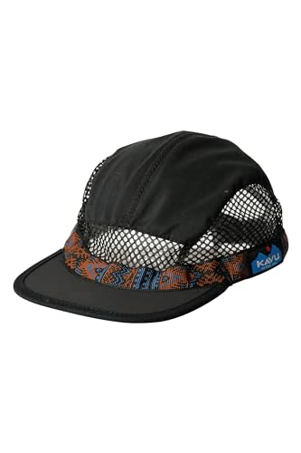 KAVU Trail Runner Strapcap Water Resistant Five Panel Fishing Cap Low Profile-Blackout-M von KAVU
