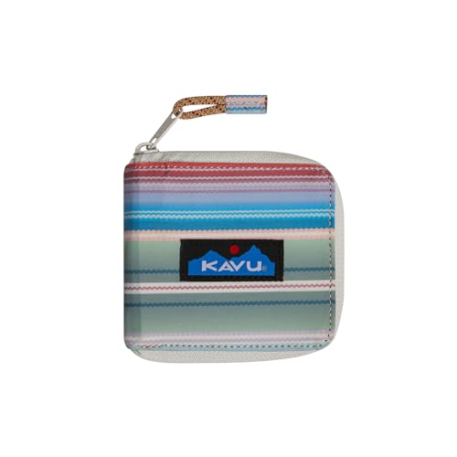 KAVU White Water Bifold Zip Wallet, Rainbow Run, Einheitsgröße von KAVU