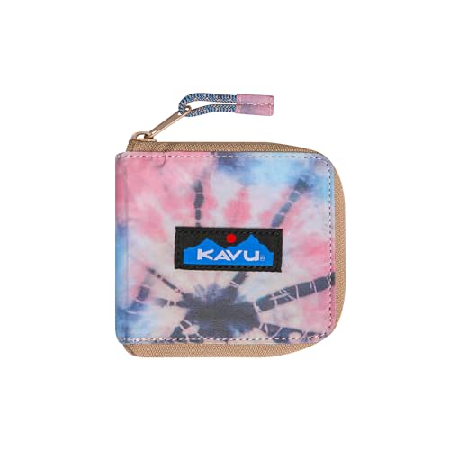 KAVU White Water Bifold Zip Wallet, Spirale Krawattenfarbe, Einheitsgröße von KAVU