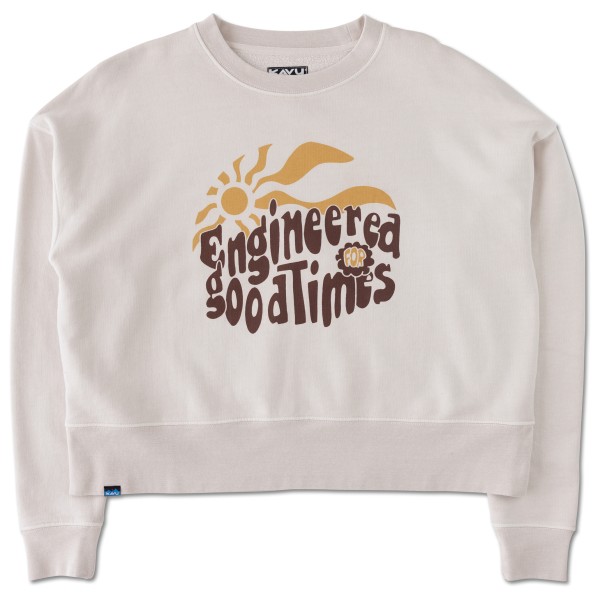 KAVU - Women's Crew Crop - Pullover Gr L grau von KAVU