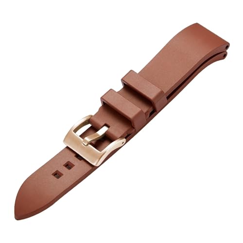 KAXSFE 21 mm Uhrenarmband aus Silikonkautschuk, kompatibel mit Rado Captain Cook Taucherarmband, Schwarz, Grün, Blau, das(Brown rose,20mm) von KAXSFE