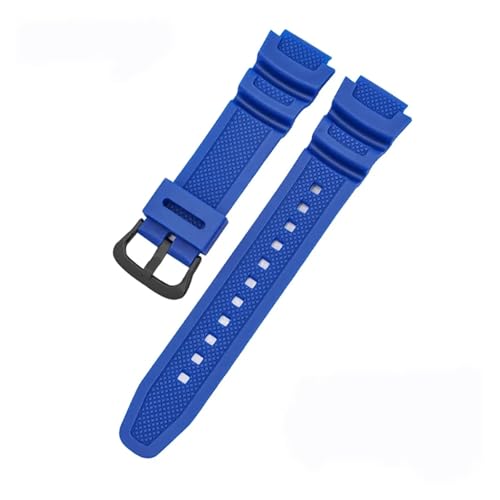 KAXSFE Armband kompatibel mit Casio G-Shock AQ-S810W/S800W AE-1000W 1200 SGW-400H/300H/500H W-735H W-216H Gummi-Silikon-Uhrenarmband, 18 mm(Dark Blue B) von KAXSFE