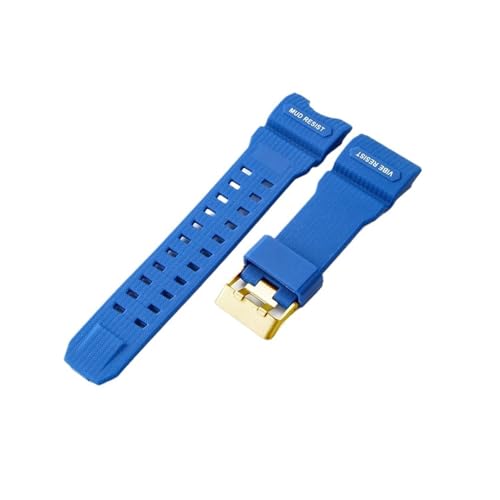 KAXSFE Kompatibel mit Casio G-Shock Uhrenarmband Herren Big Mud King GWG-1000 Modifiziertes, bequemes, atmungsaktives Silikon-Ersatzzubehör(Blue-Golden) von KAXSFE