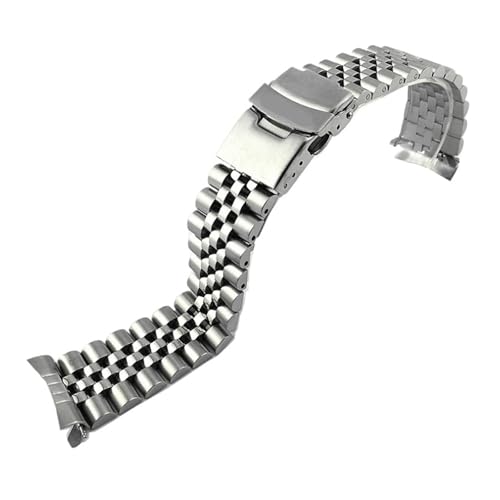 KAXSFE Kompatibel mit Seiko Skx Jubilee Armband Edelstahlband Herren Sportarmband Srpd Skx007/Skx009 SRPD63K1 Armband mit gebogenem Ende(Type 1) von KAXSFE