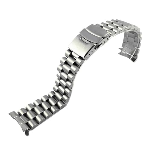 KAXSFE Kompatibel mit Seiko Skx Jubilee Armband Edelstahlband Herren Sportarmband Srpd Skx007/Skx009 SRPD63K1 Armband mit gebogenem Ende(Type 2) von KAXSFE