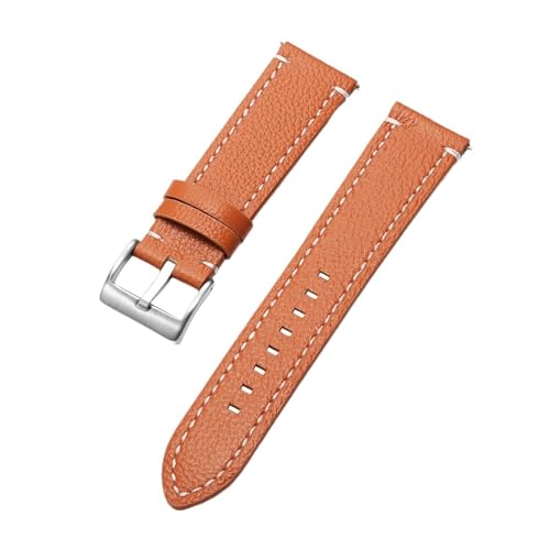 KAXSFE Schnellverschluss-Armband aus weichem Leder, Kopfschicht-Rindsleder, kompatibel mit Omega Business-Armbandgürtel for Herren(Brown,20mm) von KAXSFE
