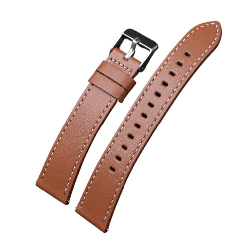 KAXSFE Uhrenarmbänder Leder Schnellverschluss Armband Gürtel Smart for Männer Frauen Uhr Zubehör(Brown,22MM_ROSE GOLD CLASP) von KAXSFE