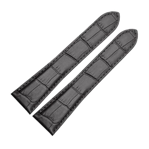 KAXSFE Uhrenarmband aus Rindsleder, kompatibel mit Cartier W7100060 Herren-Uhrenarmband, 22 mm, 23 mm, 24 mm, 25 mm(Black no buckle,24mm) von KAXSFE