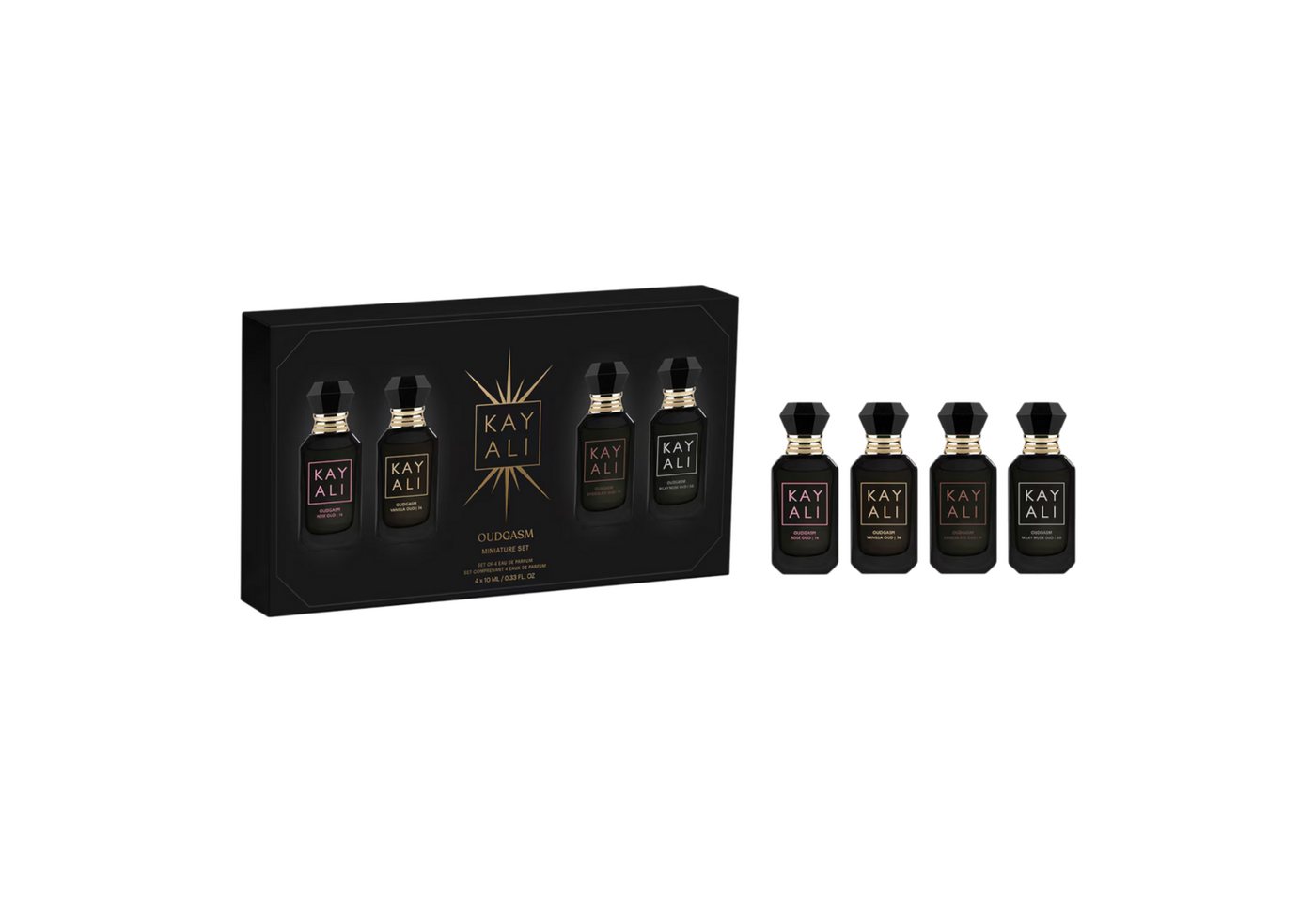KAYALI Duft-Set Oudgasm Miniaturenset – Limitierte Edition mit 4 x 10 ml Eau de Parfum, 4-tlg. KAYALI Duft-Set Oudgasm Miniaturenset – Limitierte Edition mit 4 x 10 ml Eau de Parfum, 4-tlg. von KAYALI