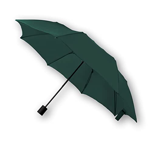 KAZBRELLA Kompakt – der umgekehrte faltbare Regenschirm, der in eine Tasche passt, racing green, Small von KAZBRELLA