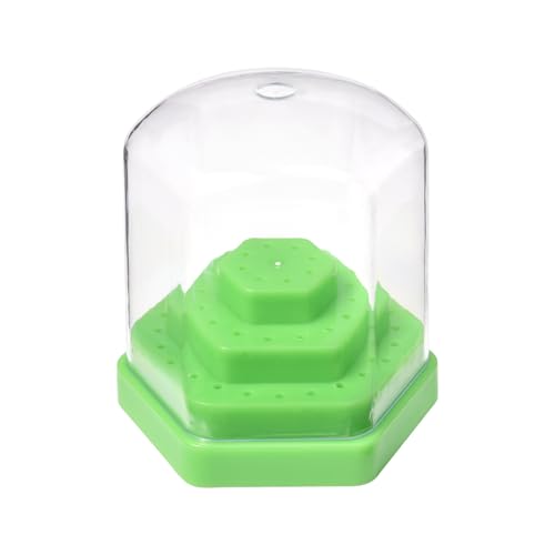 KAZIPOP Nagelbohrer-Halter, 48 Löcher, Nagel-Organizer-Box für Nagelbohrer, Display, Nagelbohrer-Halter, Aufbewahrungsbox, großer Behälter für Bohrer (grün) von KAZIPOP
