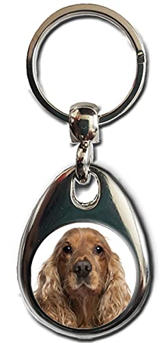 KAZMUGZ Schlüsselanhänger mit Cockerspaniel-Motiv, aus schwerem Metall, doppelseitig, Geschenk für Welpen, Hunde, Haustier., mehrfarbig, One size KAZMUGZ Schlüsselanhänger mit Cockerspaniel-Motiv, aus schwerem Metall, doppelseitig, Geschenk für Welpen, Hunde, Haustier., mehrfarbig, One size von KAZMUGZ