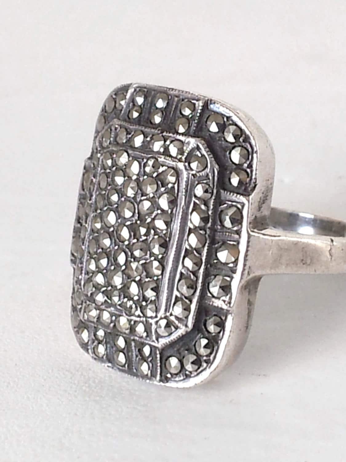Art Deco Markasit Sterling Silber Ring - Größe 8 Art Deco Markasit Sterling Silber Ring - Größe 8 von KAblackburn