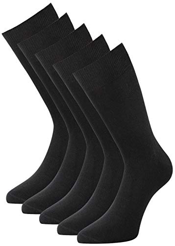 Damensocken ohne Gummi weiß oder meliert Baumwolle Spitze Handgekettelt, 10 Paar (35-38, 10 Paar schwarz) von KB Socken