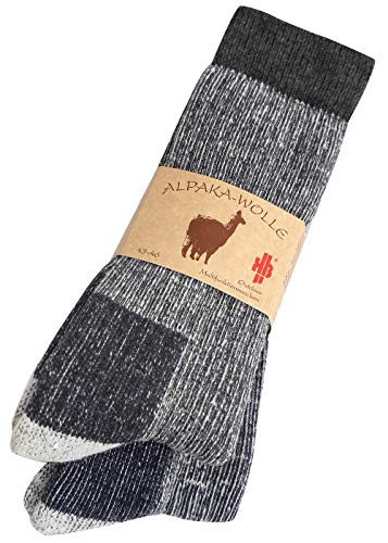 KB Alpaka Socken für Sicherheitsschuhe Herren Damen Thermosocken Stiefelsocken für Gummistiefel Thermo Socken Männer Extra warme Socken Wintersocken Thermostrümpfe von KB