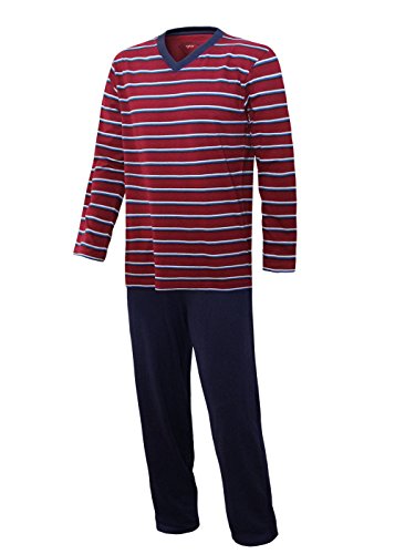 KB Männer Pyjama Set Schlafanzug Herren lang Hausanzug Lange Hose Pullover (XL) von KB