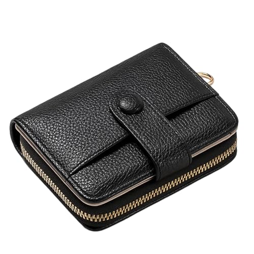 KBCYRT Kleine Geldbörsen für Damen, kompakte Geldbörse mit Reißverschluss, leicht, kleine Geldbörse für die tägliche Karten- und Münzorganisation, Reiseutensilien, Schwarz, 12,5 x 11 x 3,5 cm KBCYRT Kleine Geldbörsen für Damen, kompakte Geldbörse mit Reißverschluss, leicht, kleine Geldbörse für die tägliche Karten- und Münzorganisation, Reiseutensilien, Schwarz, 12,5 x 11 x 3,5 cm von KBCYRT