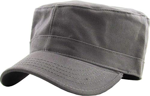 KBETHOS Cadet Army Cap Basic Everyday Military Style Hut (jetzt mit Versteck Pocket Version erhältlich), Dunkelgrau Daily Cadet, X-Large von KBETHOS