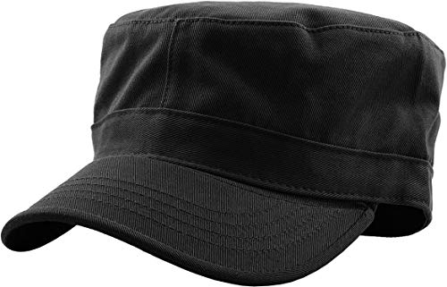 KBETHOS KBK-1464 BLK M Kadettenmütze Basic Everyday Military Style Hat von KBETHOS