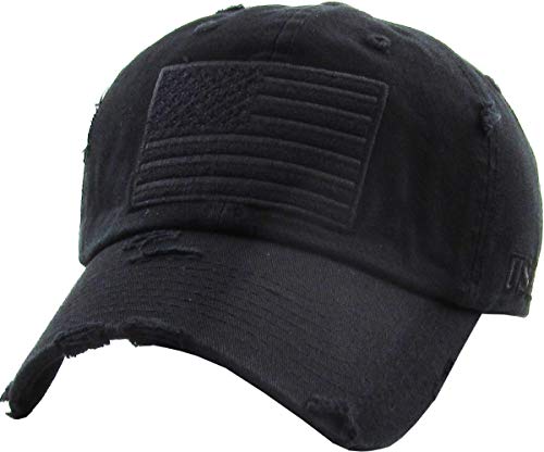 KBETHOS KBVT-209 BLK Tactical Operator mit USA-Flaggen-Flecken US Army Military Baseball Cap Einstellbar von KBETHOS