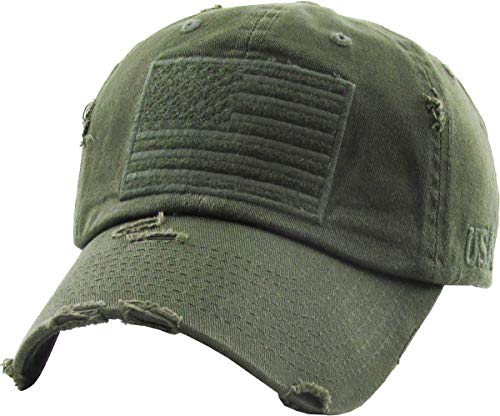 KBETHOS KBVT-209 OLV Tactical Operator mit USA-Flaggen-Flecken US Army Military Baseball Cap Einstellbar von KBETHOS