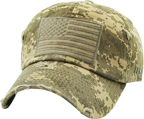KBETHOS Tactical Operator Collection USA Fishing Mesh Ballcap Flag Patch America Outdoor Trucker Baseball Cap, Digital Desert Camo Tactical Hat, Einheitsgröße von KBETHOS