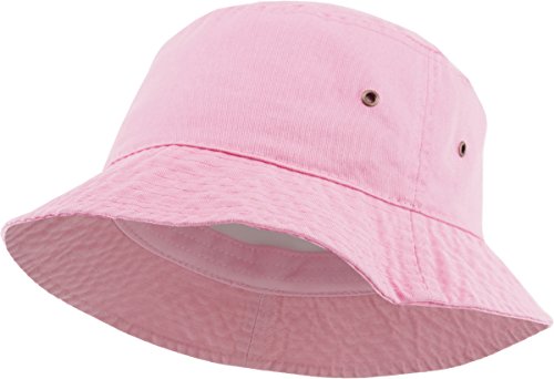 KBETHOS Unisex Sommerhut aus gewaschener Baumwolle, (1.8) Täglicher Eimer, rosa, L/XL von KBETHOS