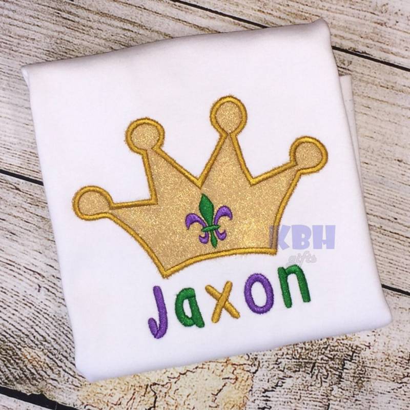 Besticktes Karneval Shirt Kronen von KBHgifts