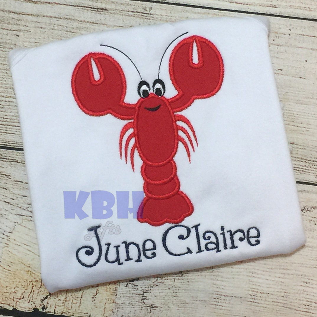 Besticktes Langusten Shirt von KBHgifts