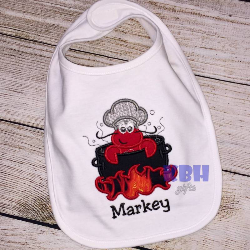 Crawfish Boil/Hummer Bestickter Bib Oder Bodysuit von KBHgifts