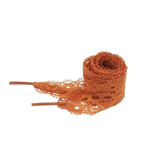 2 Paar flache Schnürsenkel, ausgefallene Schnürsenkel for Damen, 3 cm Breite, 80 cm/100 cm/120 cm Länge, Turnschuhe, Outdoor-Freizeitschuhe Für Sportschuhe Turnschuhe Laufschuhe(Red brown,100cm) von KBLDOPN