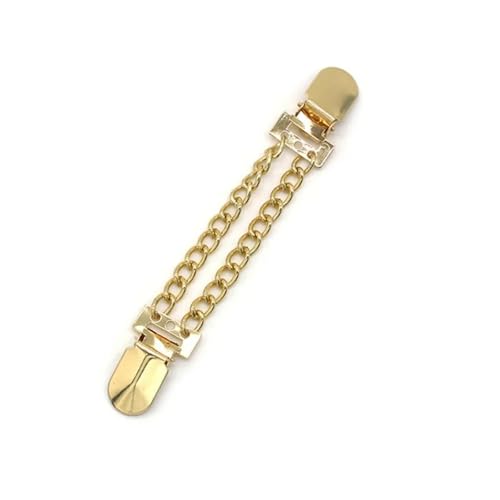 3 Stück Elegante Strickjackenkette Schalclips Anti-Rutsch-Taillenmieder Rückengurt Schal Pullover Brosche Clip for Frauen Mädchen Kleidung(Gold) von KBLDOPN