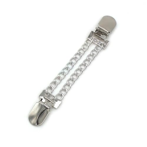 3 Stück Elegante Strickjackenkette Schalclips Anti-Rutsch-Taillenmieder Rückengurt Schal Pullover Brosche Clip for Frauen Mädchen Kleidung(Silver) von KBLDOPN