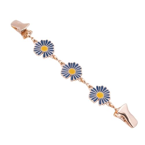 3 stücke Daisy Blume Strickjacke Clips Taille Clip Hemd Kleid Pullover Schal Jacke Brosche Pins Schnalle Halter for Frauen Mädchen Kleidung(Style-5) von KBLDOPN